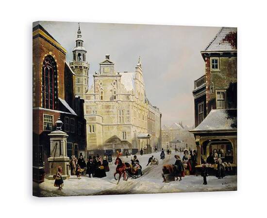 Roveli - Tablou Canvas - Carel Jacobus Behr - Town Hall, The Hague-