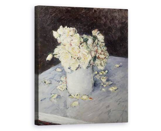 Roveli - Tablou Canvas - Gustave Caillebotte - Trandafiri galbeni intr-o vaza-
