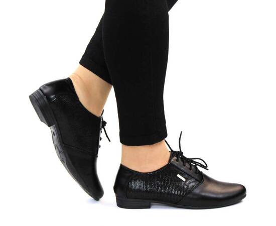 Roveli - ​Pantofi de dama cu talpa joasa A603-BLACK, Culoare (12): Negru, Marime (12): 37-