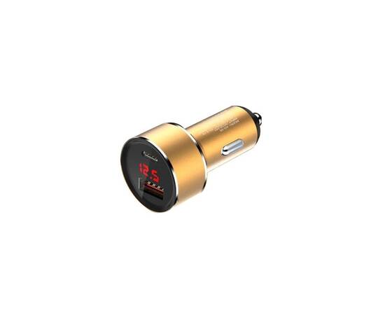 Roveli - Incarcator auto dual, USB A si USB C, de mare putere, pentru telefoane mobile : Culoare - auriu-