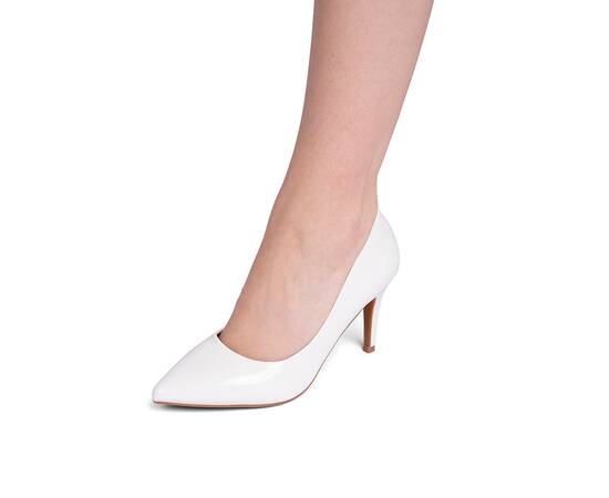 Roveli - Pantofi dama stiletto cu toc subtire Albi Mina, Culoare (12): Alb, Marime (12): 40-