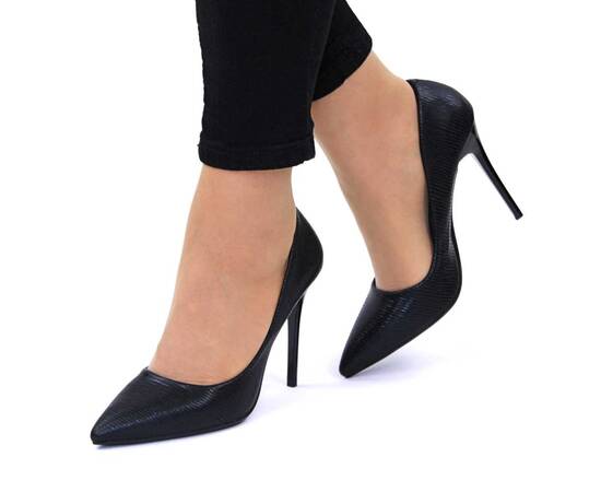 Roveli - Pantofi de dama, eleganti, stiletto DF-988431-1B-BLACK, Culoare (12): Negru, Marime (12): 38*-