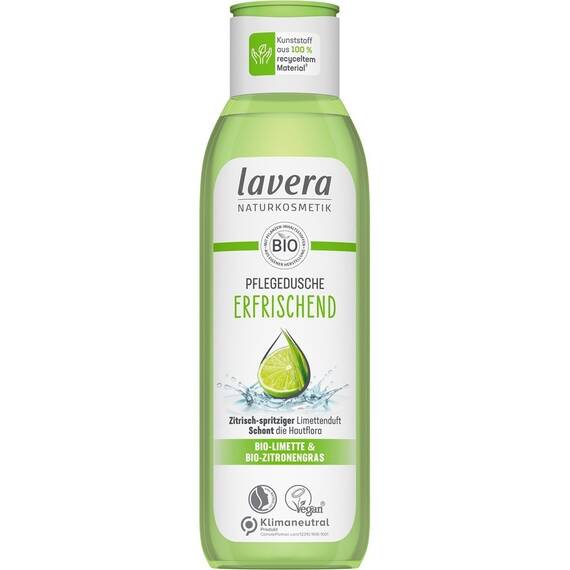 Gel de dus revigorant cu lime si lemongrass bio 250ml Lavera - - Roveli