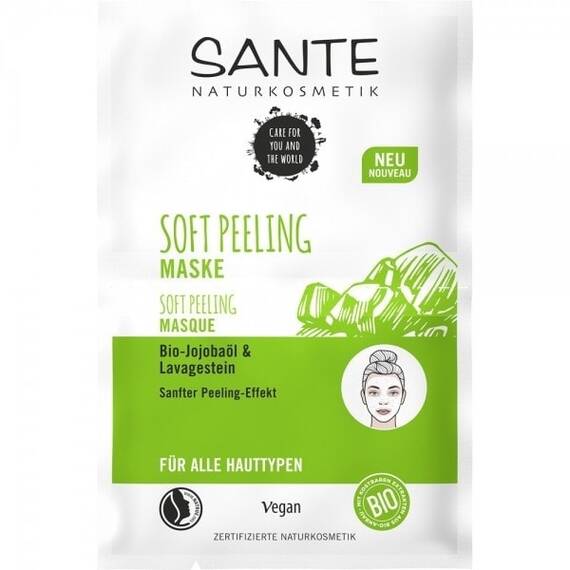 Masca de fata Soft Peeling cu ulei de Jojoba bio 2x4ml Sante - - Roveli