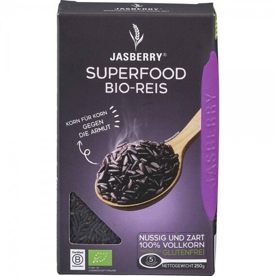 Orez bio Jasberry bogat in antioxidanti sanatosi 250g Jasberry - - Roveli