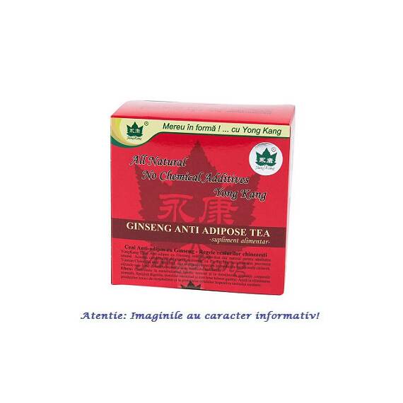 Ceai Antiadipos cu Ginseng 30 plicuri Yong Kang Co & Co - - Roveli