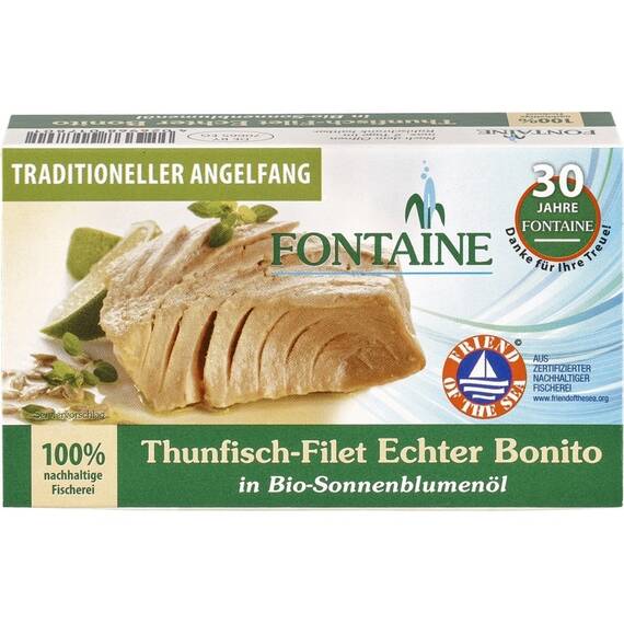 File de ton in ulei de floarea soarelui ecologic 120g Fontaine - - Roveli