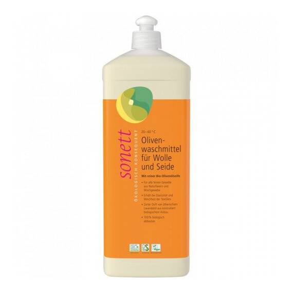 Detergent ecologic cu masline pentru lana si matase 1L Sonett - - Roveli