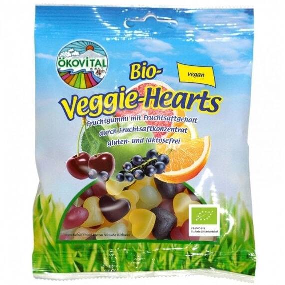 Jeleuri bio inimioare cu fructe VEGANE 100g Okovital - - Roveli