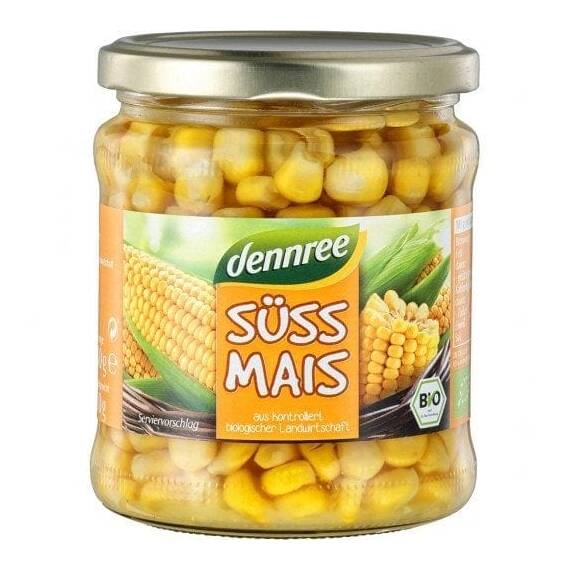 Porumb dulce la borcan 330g Dennree - - Roveli