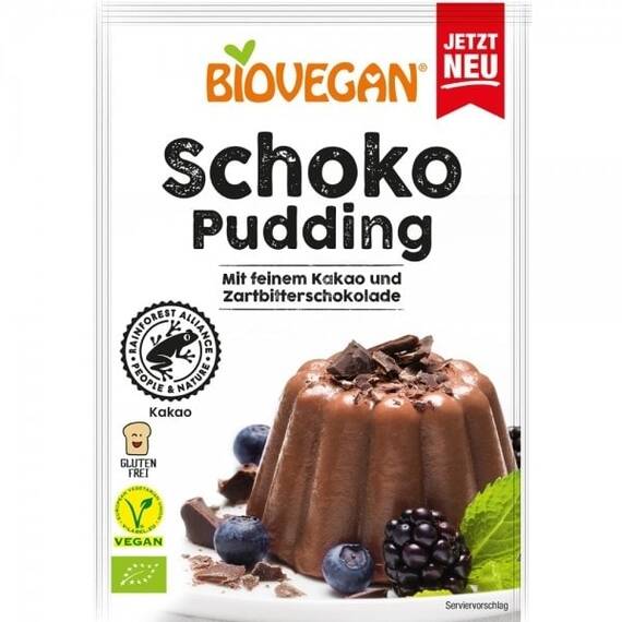 Pudra budinca de cacao FARA GLUTEN vegana 55g Biovegan - - Roveli