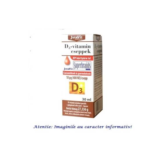 Vitamina D3 400 UI picaturi 30 ml JutaVit - - Roveli