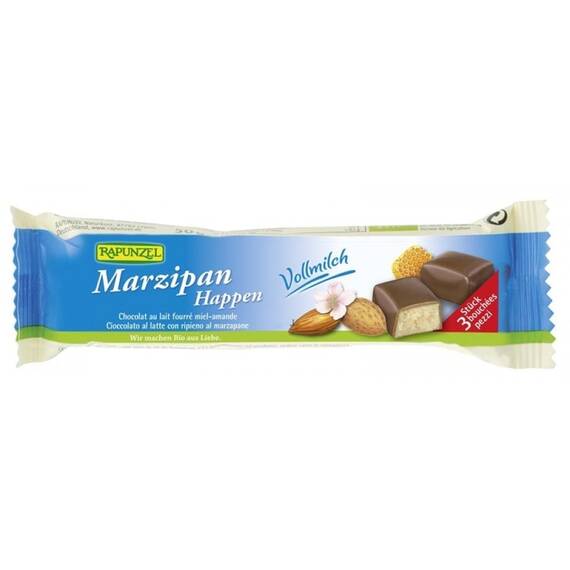 Baton bio martipan cu glazura din lapte integral 50g Rapunzel - - Roveli
