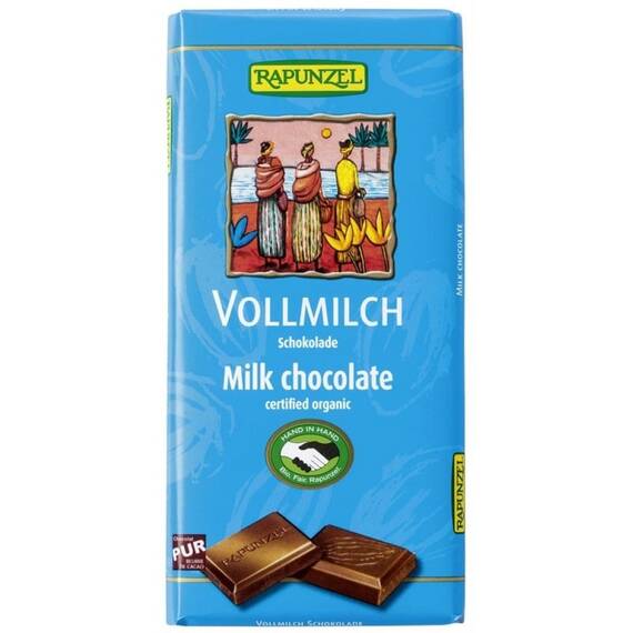 Ciocolata bio lapte integral HIH 100g Rapunzel - - Roveli