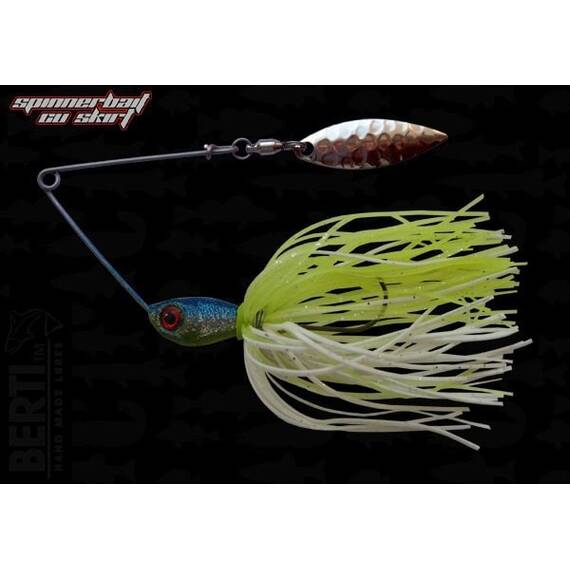 Spinnerbait Berti cu Skirt Siliconic si Paleta Salcie nr.1 7gr - - Roveli
