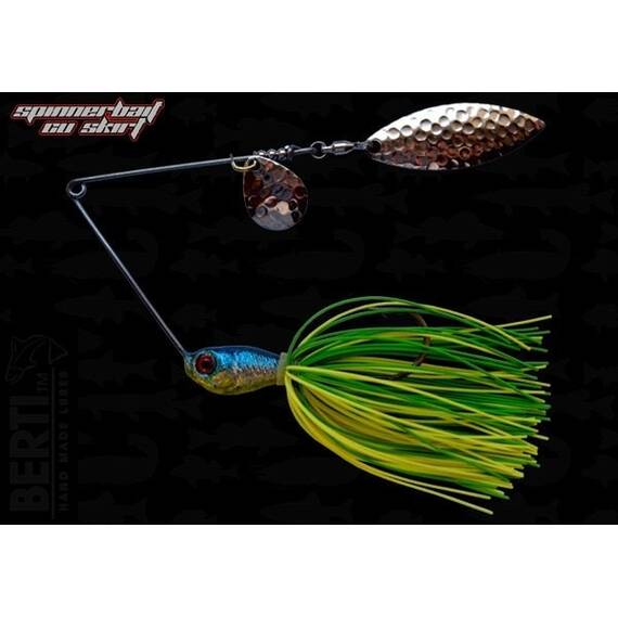 Spinnerbait Berti cu Skirt Siliconic si 2pal (Colorado2 + Salcie2) 14gr - - Roveli