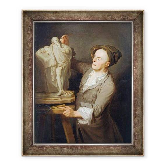 Tablou inramat - Adrien Carpentiers - Louis-Francois Roubiliac 1695-1762 Modeland Monumentul lui Shakespeare - - Roveli