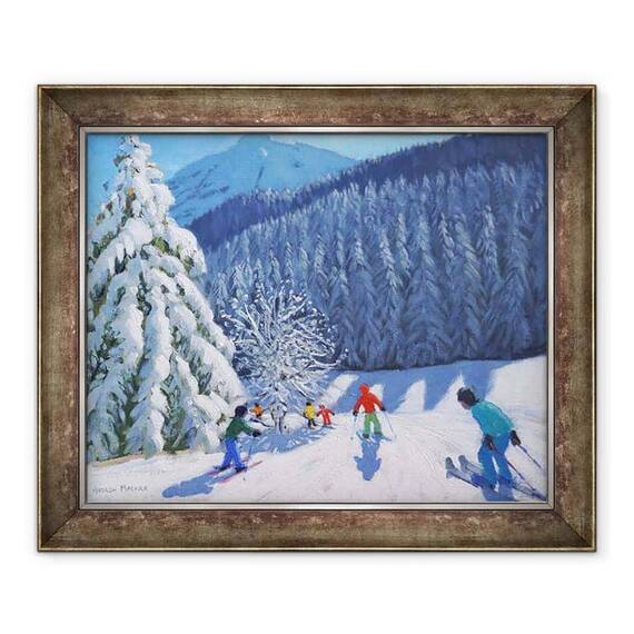 Tablou inramat - Andrew Macara - Copaci acoperiti de zapada, La Clusaz, Franta, 2015 - - Roveli