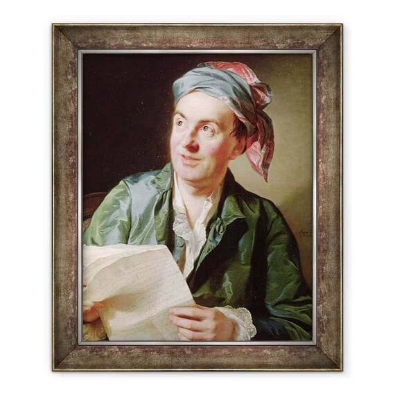 Tablou inramat - Alexander Roslin - Portretul lui Jean-Francois Marmontel 1723-99 1767 - - Roveli