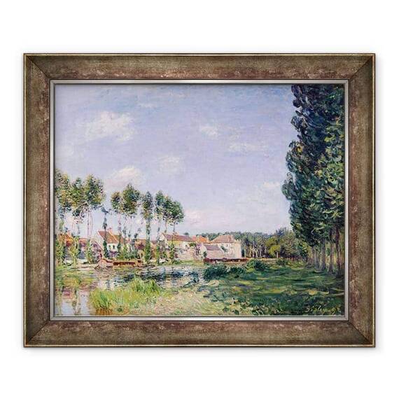 Tablou inramat - Alfred Sisley - Bancile din Loing, Moret - - Roveli