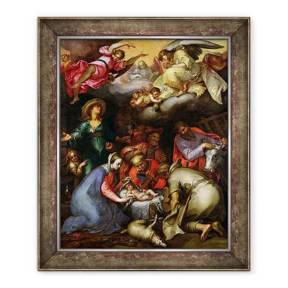 Tablou inramat - Abraham Bloemaert - Adorarea Pastorilor - - Roveli