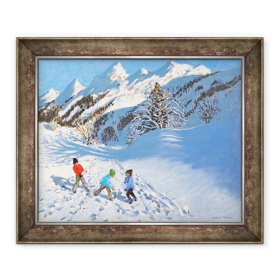 Tablou inramat - Andrew Macara - Snowballing, La Clusaz - - Roveli