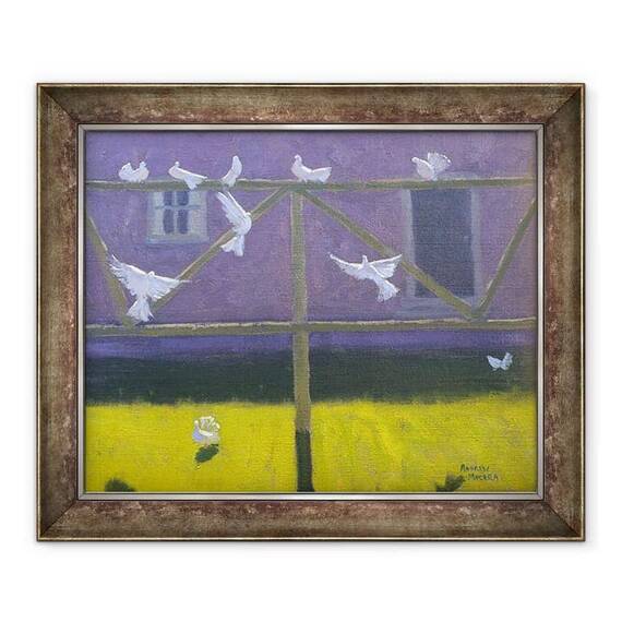 Tablou inramat - Andrew Macara - Porumbei - - Roveli