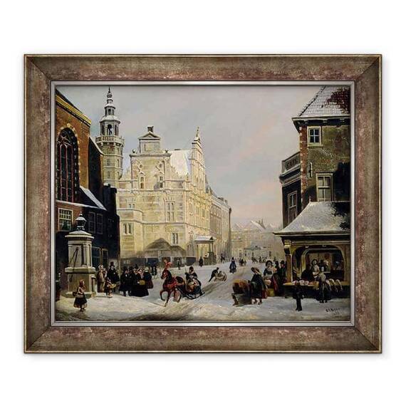 Tablou inramat - Carel Jacobus Behr - Town Hall, The Hague - - Roveli
