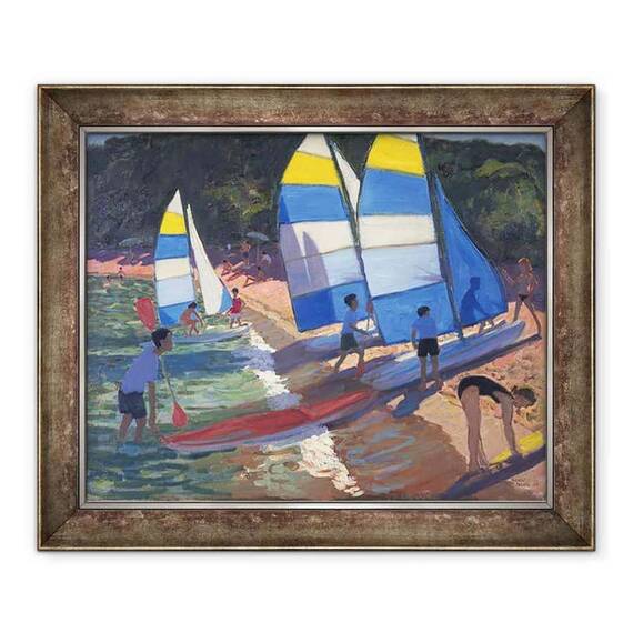 Tablou inramat - Andrew Macara - Barci cu panze, sudul Frantei - - Roveli