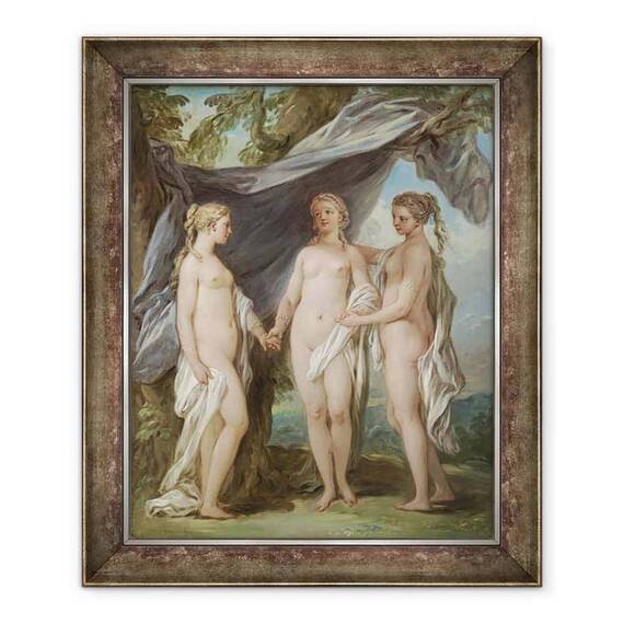 Tablou inramat - Charles-Amedee-Philippe van Loo - Cele Trei Gratii - - Roveli