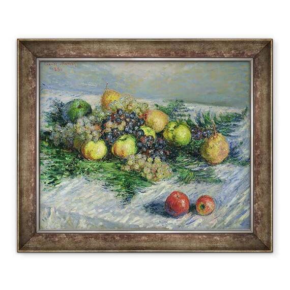 Tablou inramat - Claude Monet - Natura statica cu pere si struguri - - Roveli