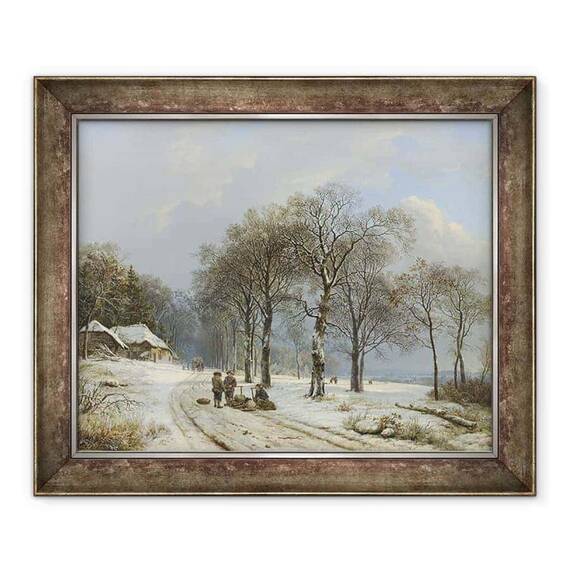 Tablou inramat - Barend Cornelis Koekkoek - Peisaj iarna - - Roveli