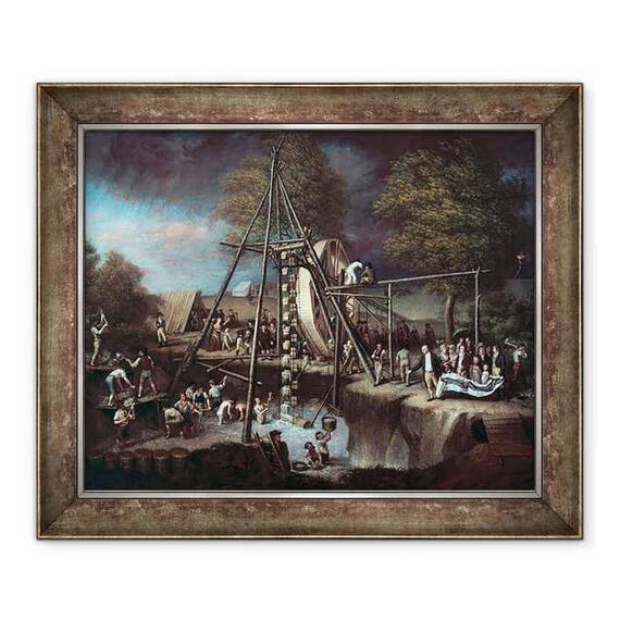 Tablou inramat - Charles Willson Peale - Exhumarea mastodonului - - Roveli