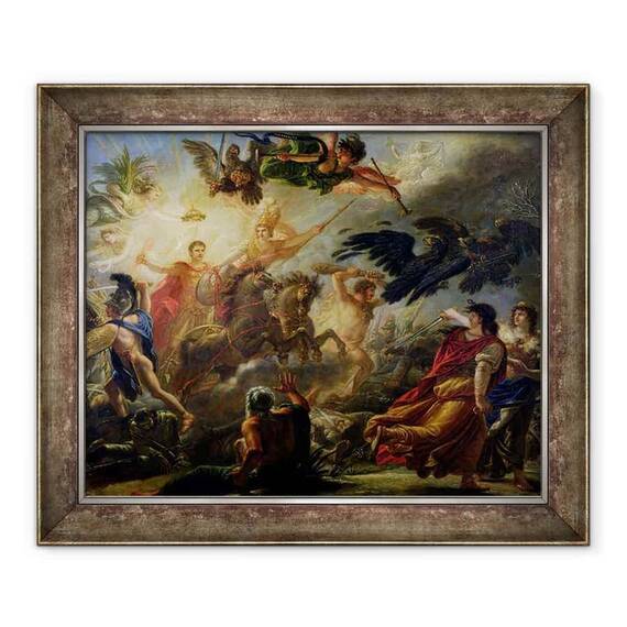 Tablou inramat - Antoine Francois Callet - Alegorie a bataliei de la Austerlitz - - Roveli