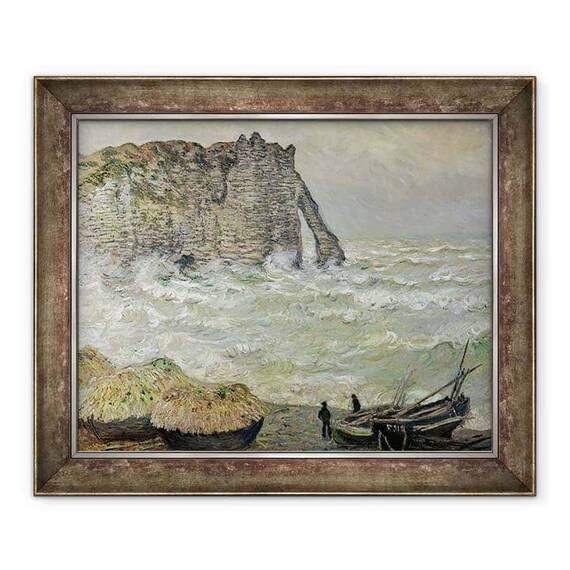 Tablou inramat - Claude Monet - Mare aspra la Etretat - - Roveli