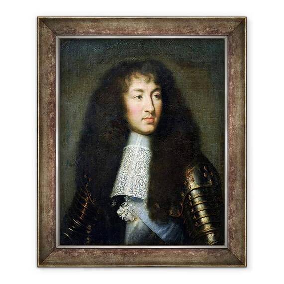 Tablou inramat - Charles Le Brun - Portretul lui Ludovic al XIV-lea 1638-1715 - - Roveli