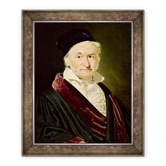 Tablou inramat - Christian-Albrecht Jensen - Portretul lui Carl Friedrich Gauss - - Roveli