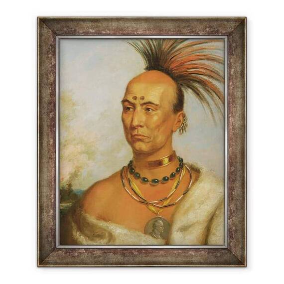 Tablou inramat - Charles Bird King - Makataimeshekiakiak Black Hawk c.1853 - - Roveli