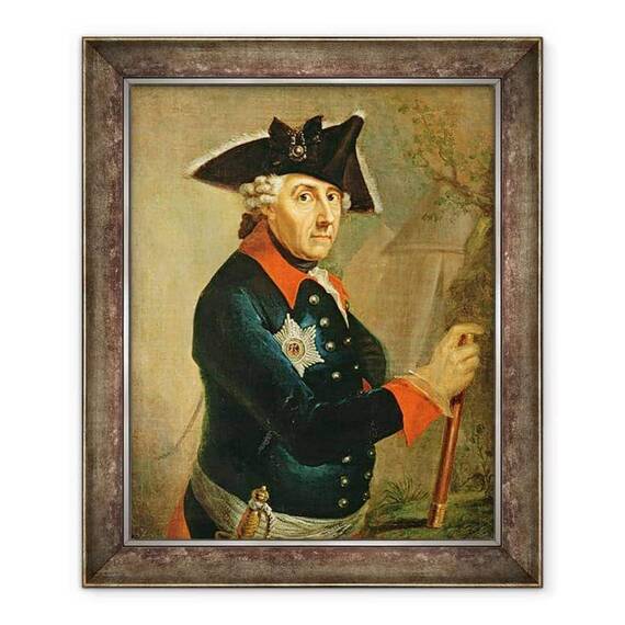 Tablou inramat - Anton Graff - Frederic al II-lea cel Mare al Prusiei - - Roveli