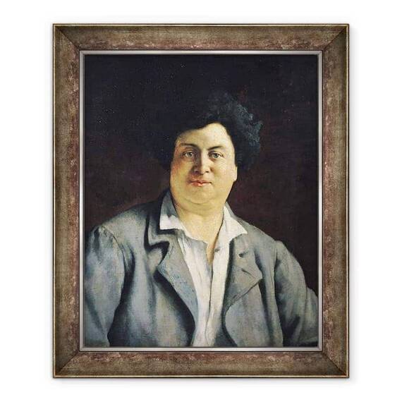 Tablou inramat - Charles-Alphonse-Paul Bellay - Portret De Alexandre Dumas pere 1802-70 - - Roveli