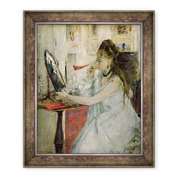 Tablou inramat - Berthe Morisot - Tanara Femeie Pulbere fata ei - - Roveli