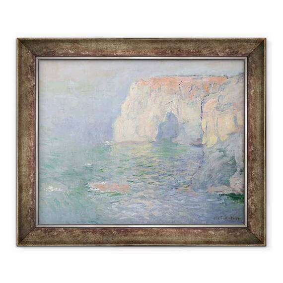 Tablou inramat - Claude Monet - Etretat - Le Manneport, reflectii pe apa - - Roveli