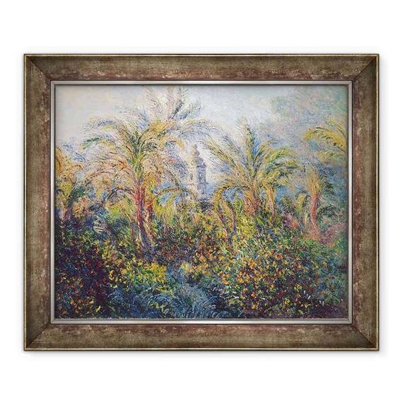 Tablou inramat - Claude Monet - Gradina in Bordighera, Impresie de Dimineata - - Roveli