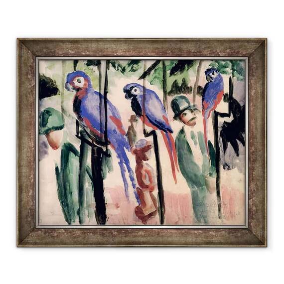 Tablou inramat - August Macke - Papagali albastri - - Roveli