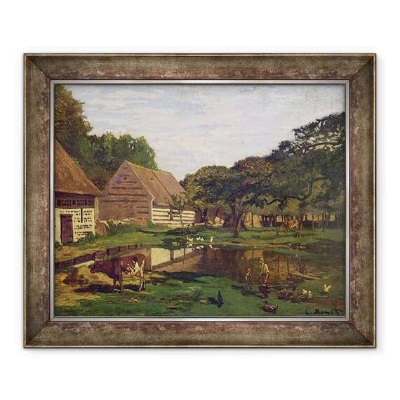 Tablou inramat - Claude Monet - O ferma in Normandia - - Roveli