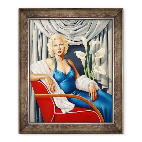 Tablou inramat - Catherine Abel - Omagiu adus lui Harlow - - Roveli