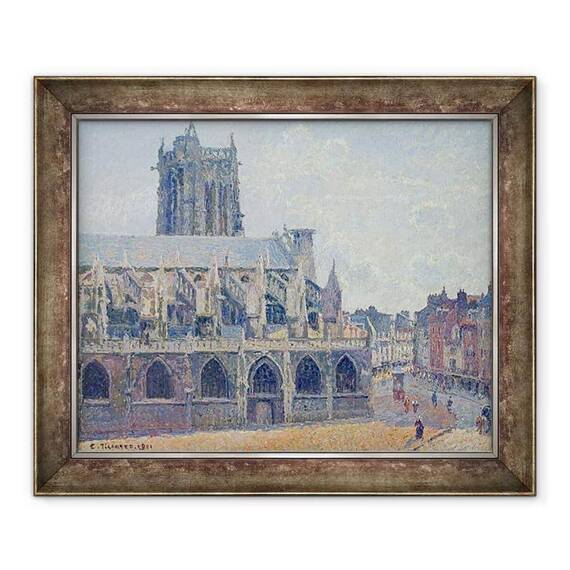 Tablou inramat - Camille Pissarro - Biserica Sf. Jacques din Dieppe - - Roveli