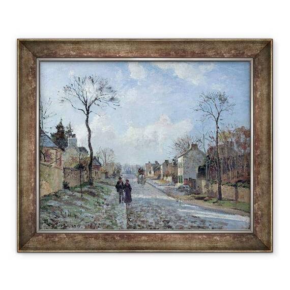 Tablou inramat - Camille Pissarro - Drumul spre Louveciennes - - Roveli