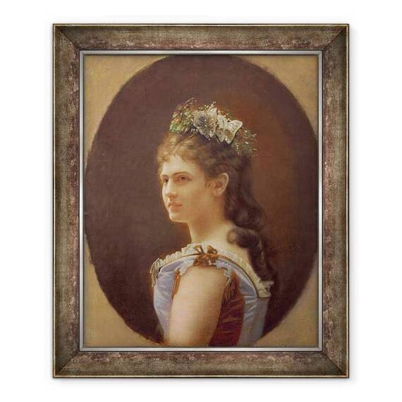 Tablou inramat - Anonymous - Katharina Schratt, stapana imparatului Franz Joseph al Austriei - - Roveli