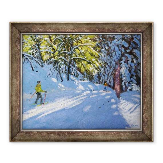 Tablou inramat - Andrew Macara - Schi prin padure, La Clusaz - - Roveli